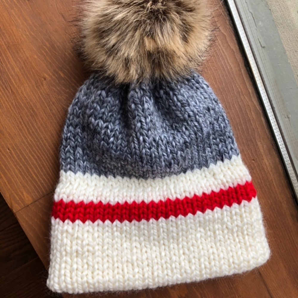 Knit Hat- Sock Monkey pattern